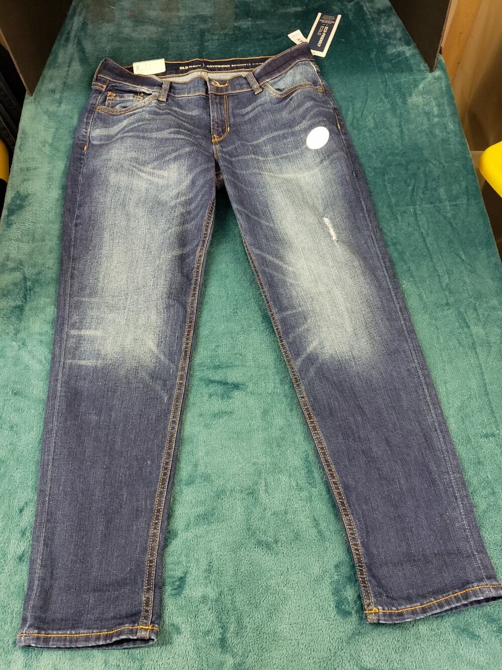 Old Navy Jeans Size 2 Womens Blue Pants Stretch Mid Rise Boyfriend Skinny NWT